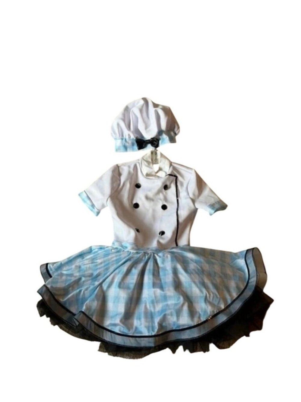 Weissman We Like To Bake & Cook 13826 Blue Gingham Baker Dance Costume LC 14